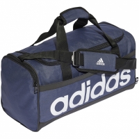 Bag adidas Essentials Linear Duffel Medium navy blue and white HR5349