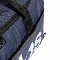 Bag adidas Essentials Linear Duffel Medium navy blue and white HR5349