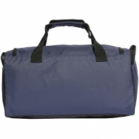 adidas Essentials Linear Duffel Small bag navy blue and white HR5353