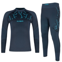 Boys' thermal underwear Alpinus Tactical Gausdal Set graphite-blue SI8922