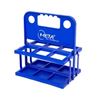 6 Bottle Carrier Plastic Foldable (blue) META