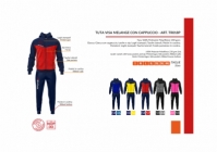 TUTA VISA MELANGE CON CAPPUCCIO POLARFLEECE