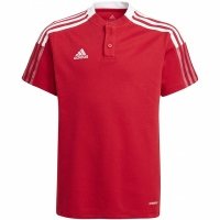 Koszulka dla dzieci adidas Tiro 21 Polo czerwona GM7346