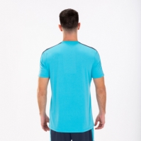 Academy T-shirt Fluor Turquoise-dark Navy S/s