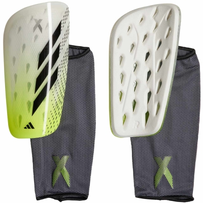 Adidas X League football shin guards white-green-gray IA0841