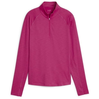 Puma W You-V Solid quarter Zip Baselayer Top Womens