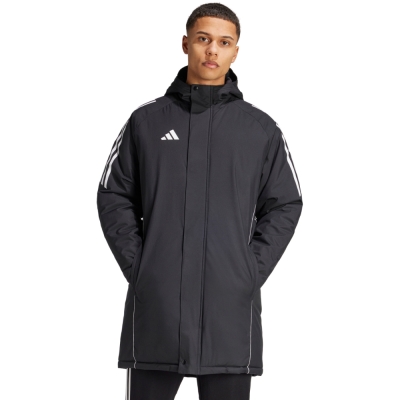 adidas Tiro 24 Stadium Parka men's jacket black and white IJ7391