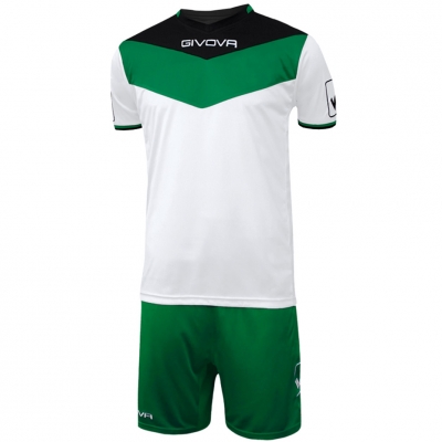 Givova Kit Campo set in black and white and green