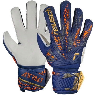 Reusch Attrakt Solid Junior goalkeeper gloves, navy blue 5472515 4410