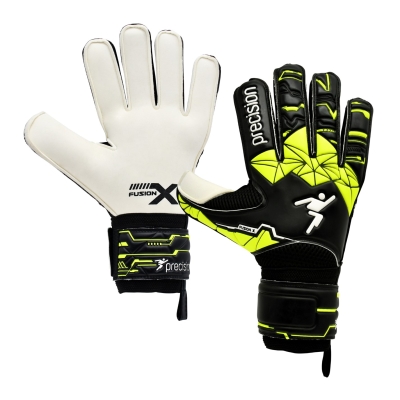 Precision Training Junior Fusion X Flat Cut Finger Protect GK Gloves