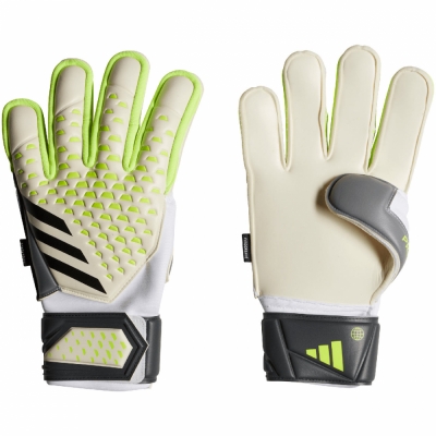 R?kawice bramkarskie adidas Predator Match Fingersave bia?o-zielone IA0877