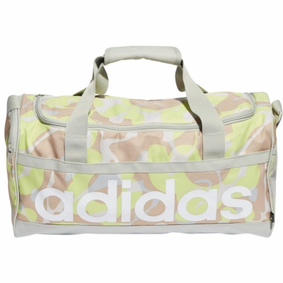 Torba adidas Linear Graphic Duffel S be?owo-br?zowo-?o?ta IJ5638