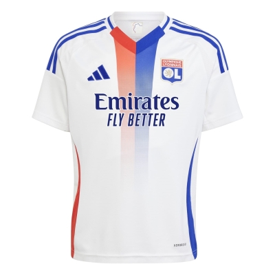 adidas Olympique Lyonnais Home Shirt 2024 2025 Juniors