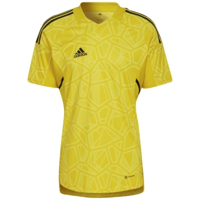 Men's T-shirt adidas Condivo 22 Goalkeeper Jersey Short Sleeve yellow HF0138