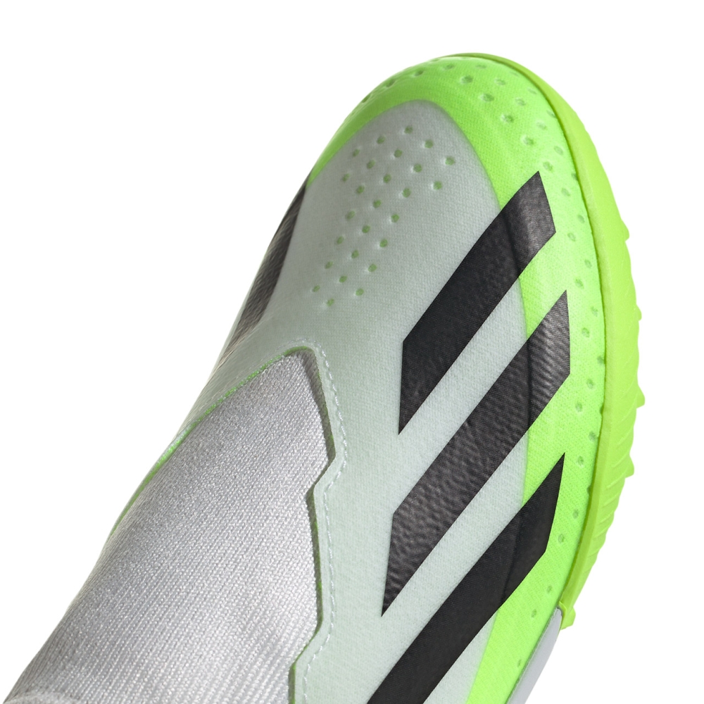 adidas X Crazyfast.3 Laceless TF children's soccer shoes white-green IE1499