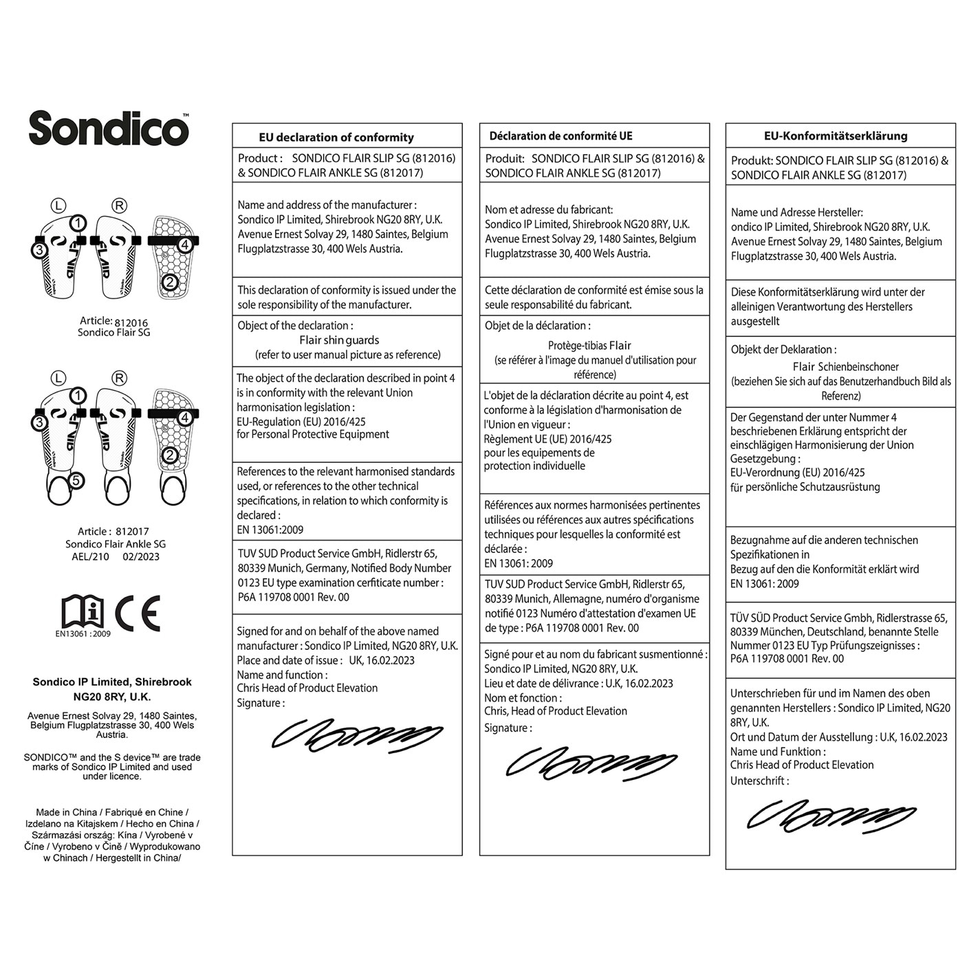 Sondico Comfort Sondico Ankle Shinguards