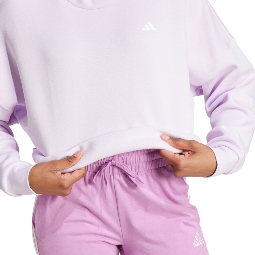 Women's sweatshirt adidas Essentials Small Logo Feel Cozy purple JF8827