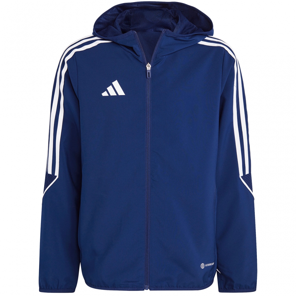 Kurtka dla dzieci adidas Tiro 23 League Windbreaker granatowa IA1627