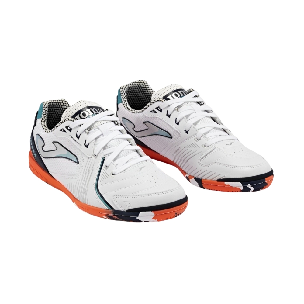 Joma Dribling Indoor 2432 football boots white-orange DRIW2432IN