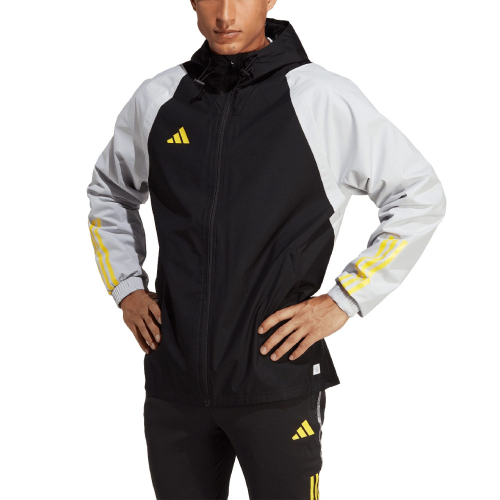 adidas Tiro 23 Competition All-Weather men's jacket black and gray IC4571