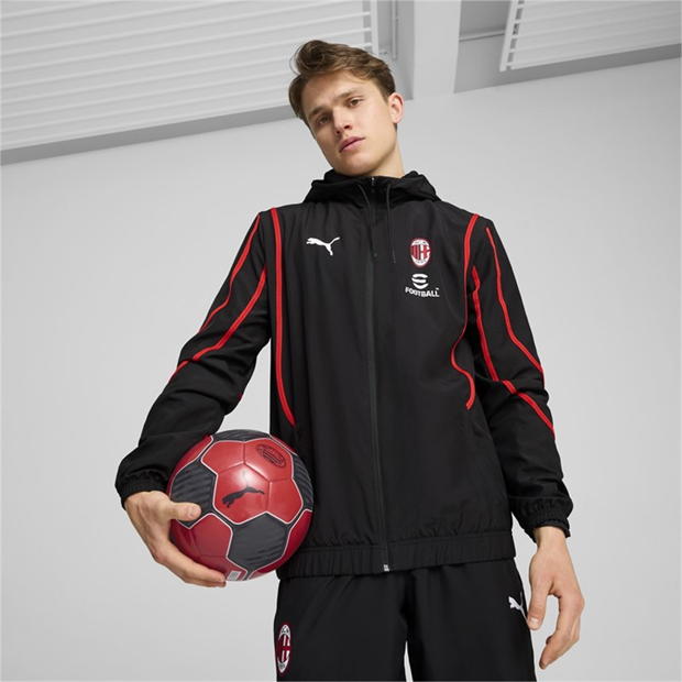 Puma AC Milan Prematch Woven Jacket 2024 2025 Adults