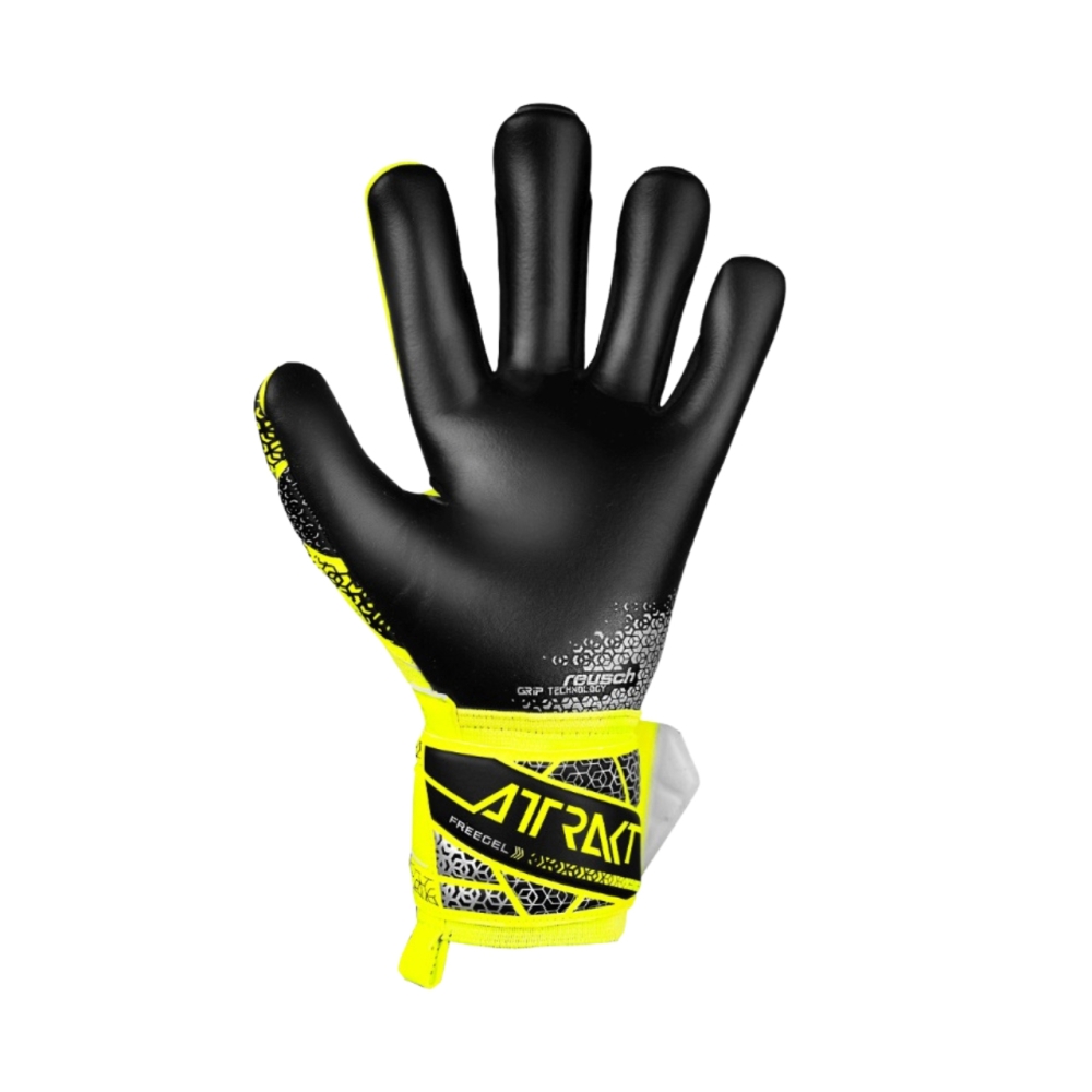 Reusch Attrakt Freegel Silver Goalkeeper Gloves Yellow-Black 5570235 2025