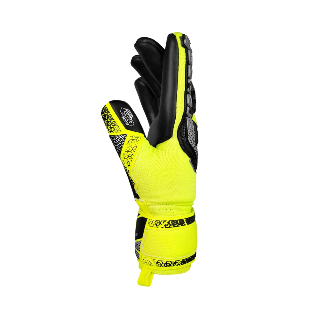 Reusch Attrakt Freegel Silver Junior Goalkeeper Gloves Yellow-Black 5572235 2025