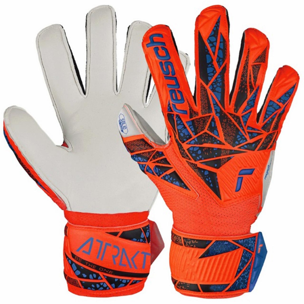 Reusch Attrakt Solid Finger Support Junior goalkeeper gloves orange 5472510 2210