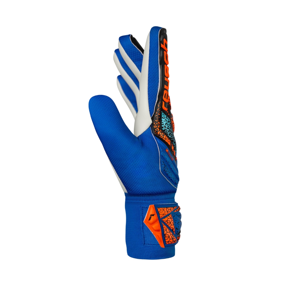 Reusch Attrakt Starter Solid Junior goalkeeper gloves blue-black 5572514 4467