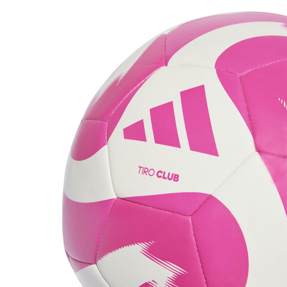 Soccer ball. on adidas Tiro Club white and pink HZ6913