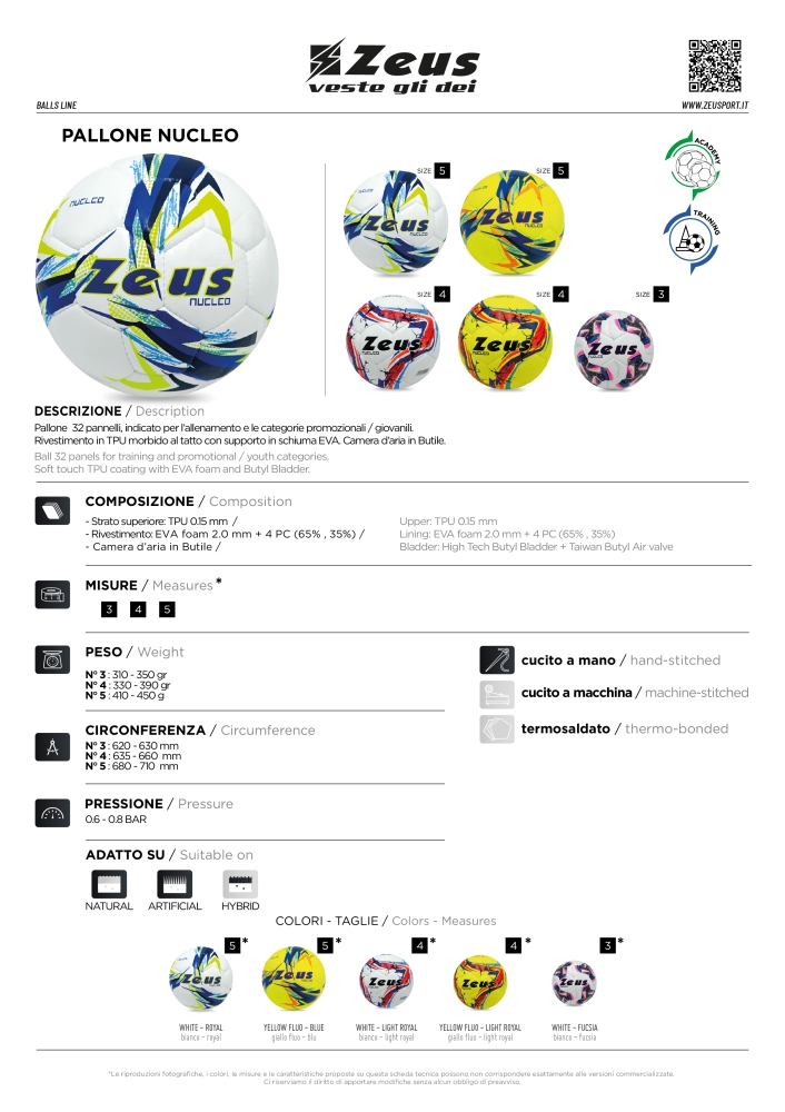 PALLONE NUCLEO