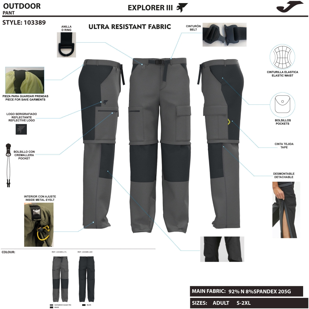 Explorer Iii Long Pants Black