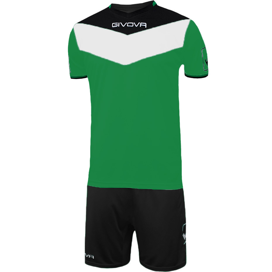 A set of Givova Kit Campo green and black