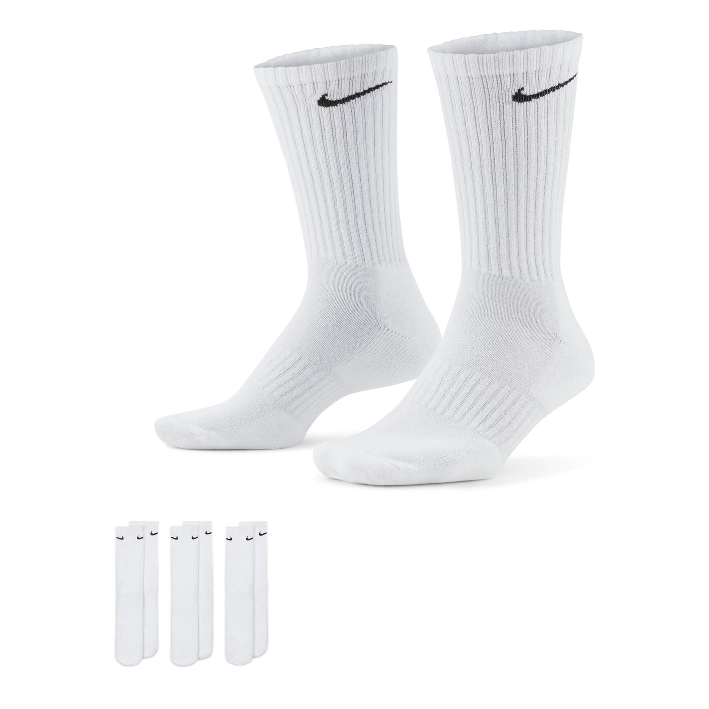 Nike Everyday 3 Pack Cotton Cushioned Crew Socks Mens