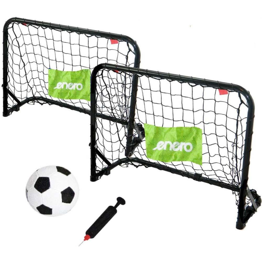 Enero metal football goals, 2 pcs. with net, ball and a push-up? 60x45x24 cm 1053233