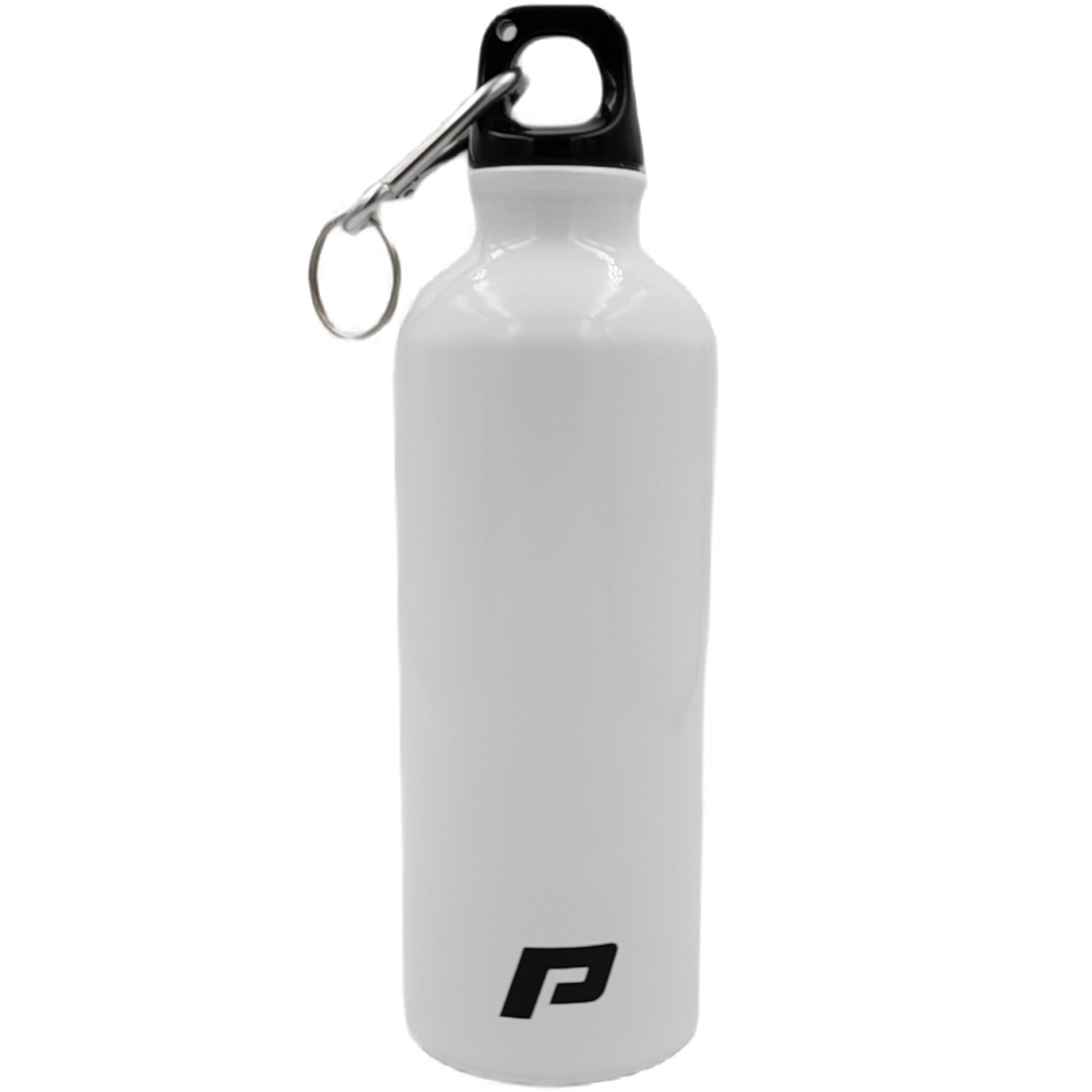 Point water bottle, aluminum, white