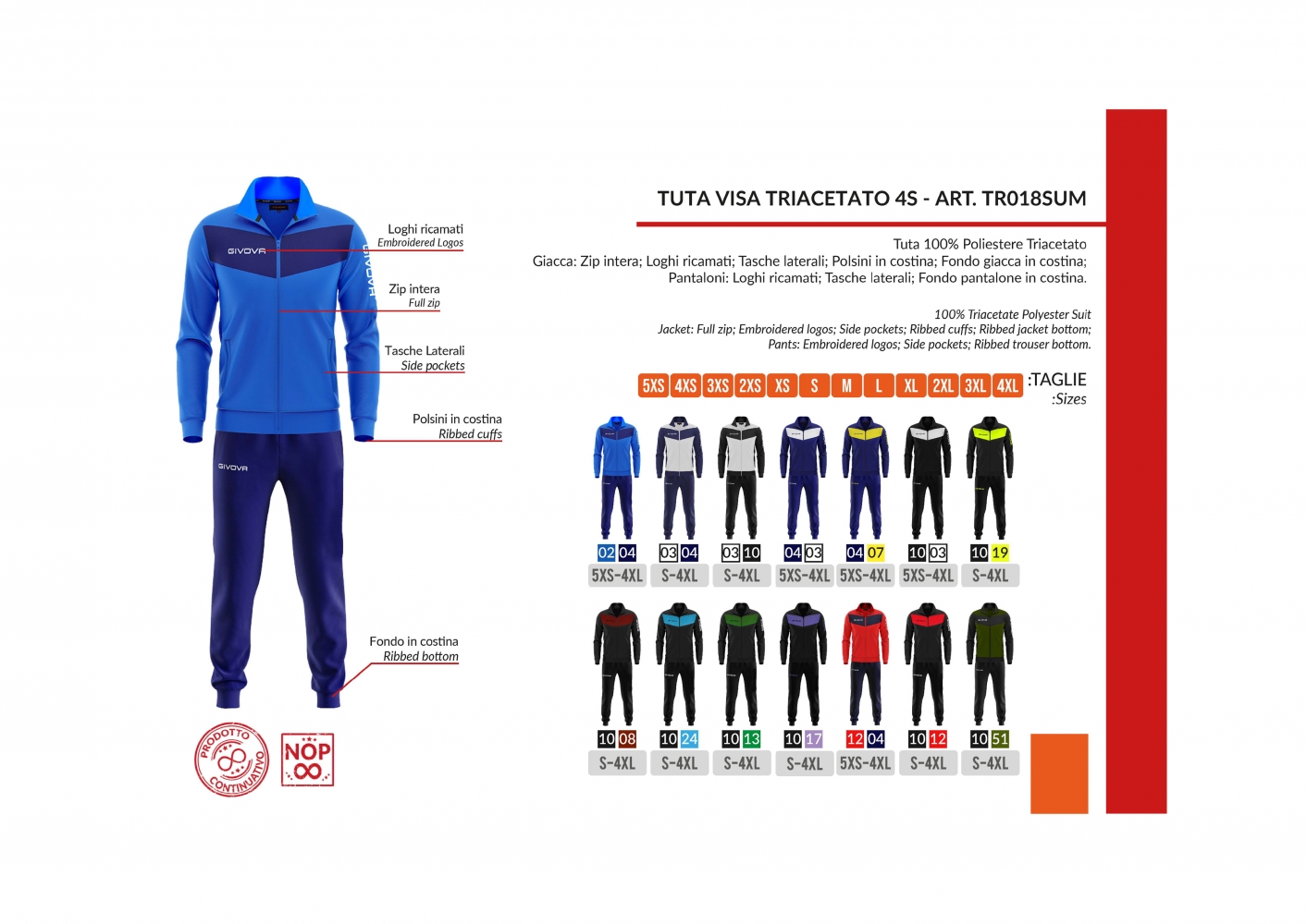 TUTA VISA TRIACETATO 4S