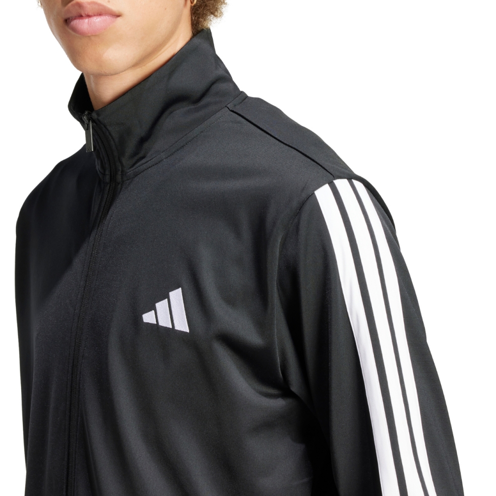 adidas Sportswear Basic 3-Stripes Tricot men's tracksuit black JI8858