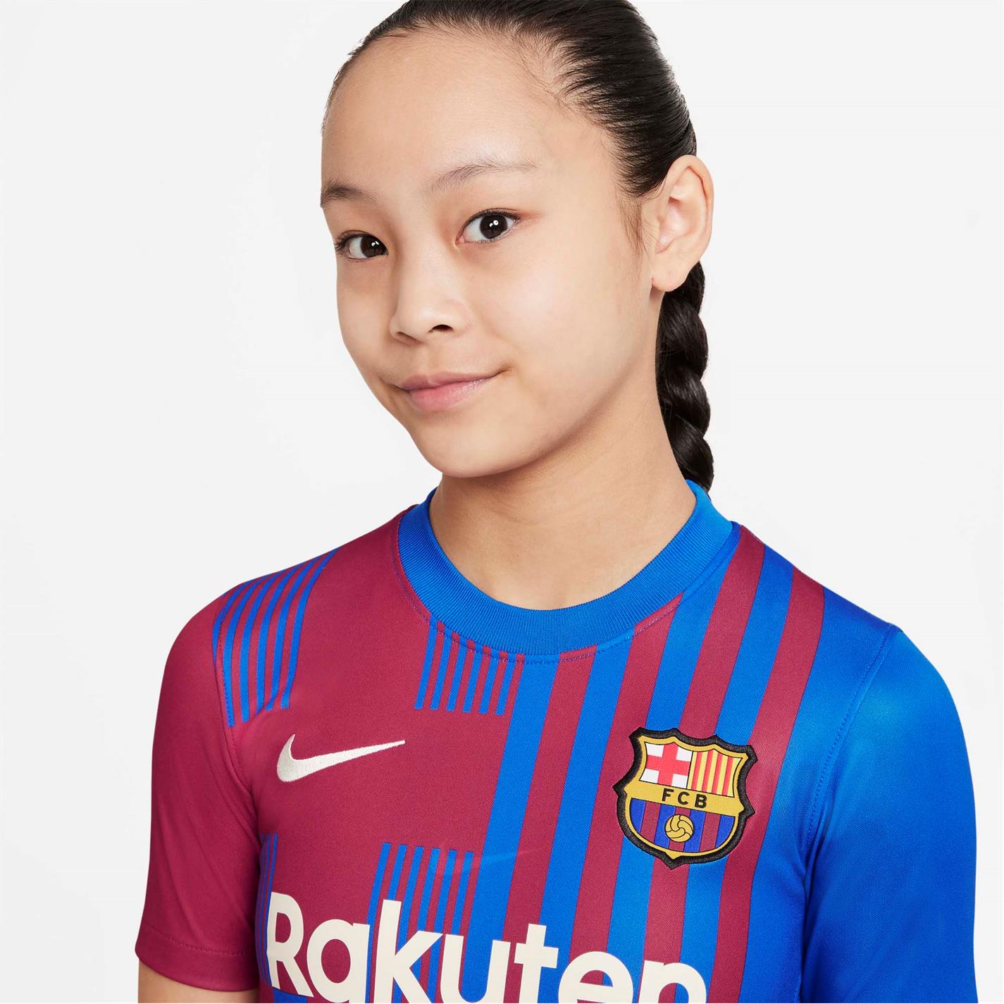 Nike Barcelona Home Shirt 2021 2022 Junior