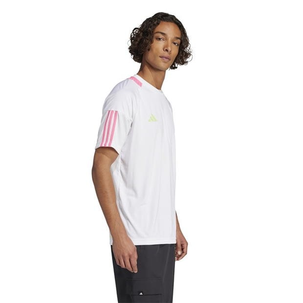 adidas Classic 3 Stripe Sereno T Shirt Mens