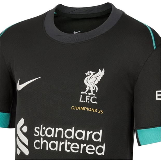 Nike Liverpool Embroidered Away Shirt 2024 2025 Juniors