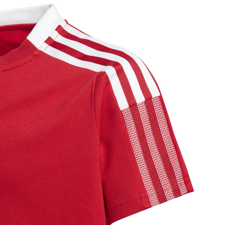 Koszulka dla dzieci adidas Tiro 21 Polo czerwona GM7346